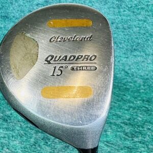 Vintage Cleveland QuadPro 15° Three Fairway Wood Mens RH Black Pro Active Insert